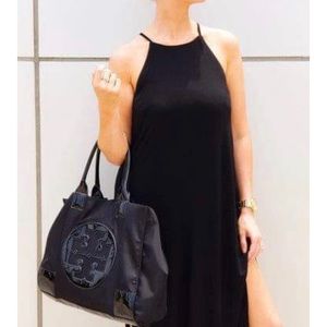 Mossimo high neck halter black sundress large